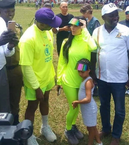 Kim kardashian fashion visor Uganda Africa 