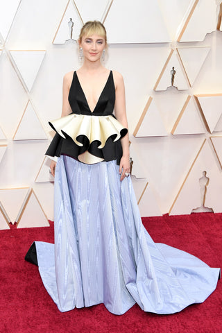 Elizabeth Grace Couture blog. Saiorse Ronan wearing sustainable Gucci gown to the Oscars 2020