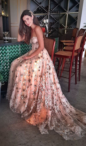 Sonya Davison wearing Elizabeth Grace Couture "Sunset Star" bridal gown