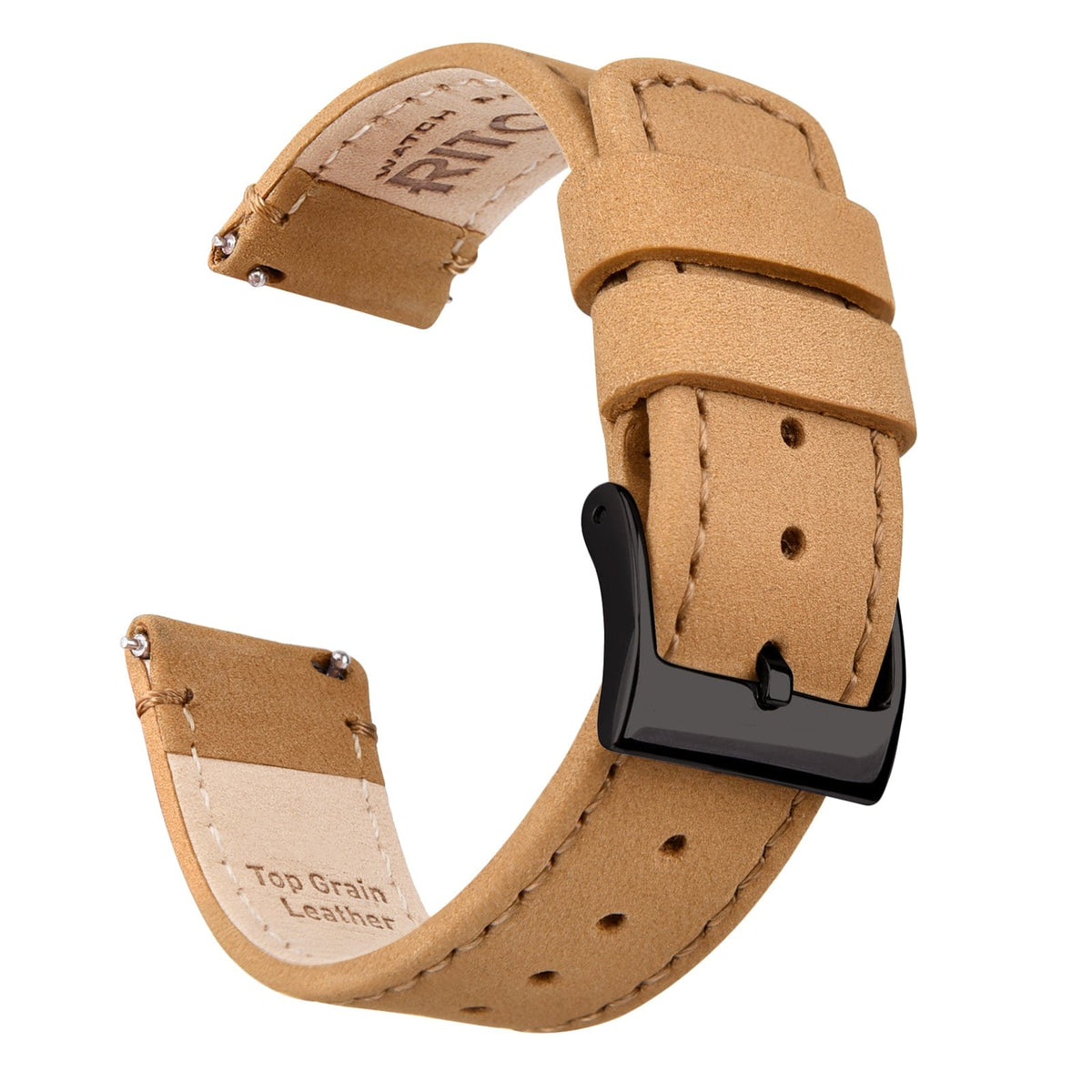 Ritche Light Brown Top Grain Leather Watch Band