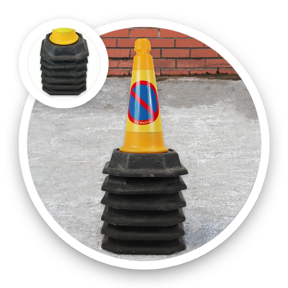 46cm Kingkone no parking road traffic street safety highway parking school college university reflective stacking stacked orange cone cones base pvc bollard bollards red chapter 8 barrier sign signs pedestrian chain sleeve 750 500 460 1000 mm 75 50 cm