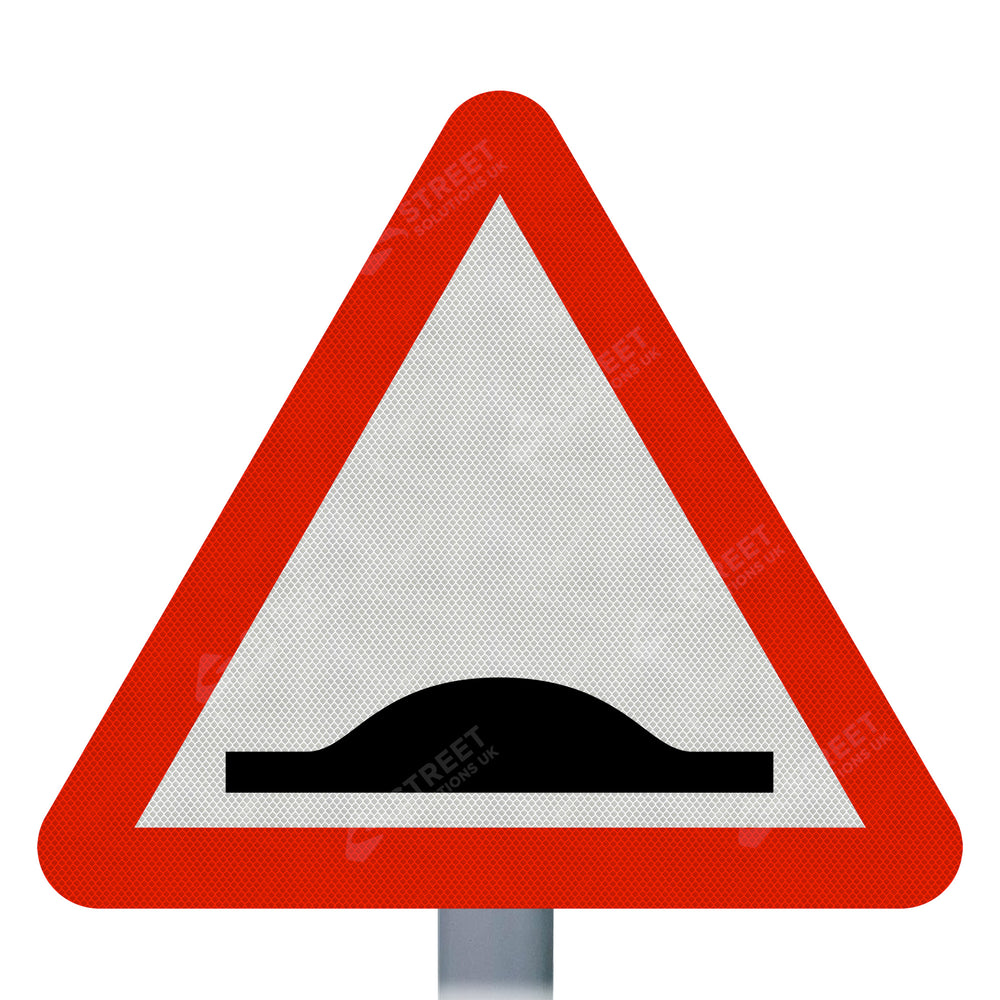 557.1 Speed Bumps Ahead Sign Face Post Mounted