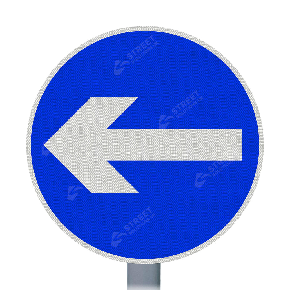 606 One Way Left Sign Face | Post & Wall Mounted