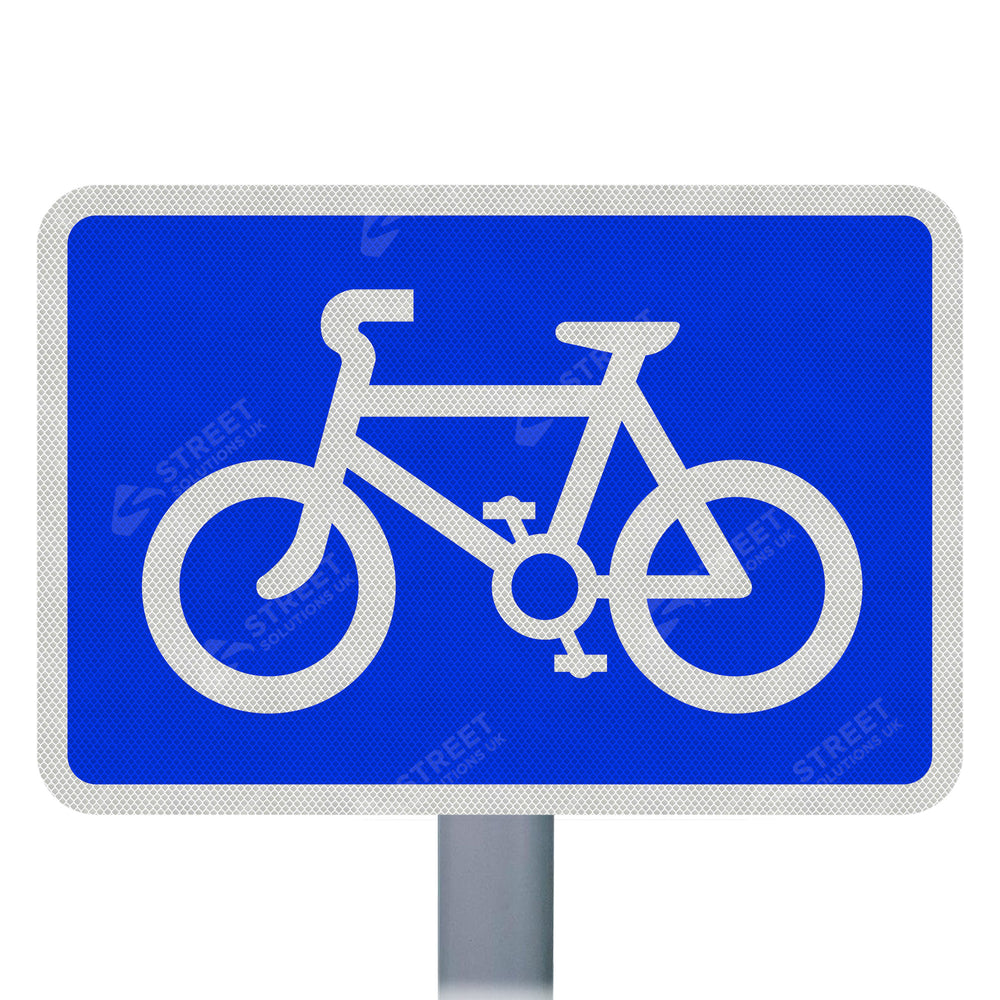 967 End of Cycle Route Sign Face | Post & Wall Mounted street road highway public and private signage