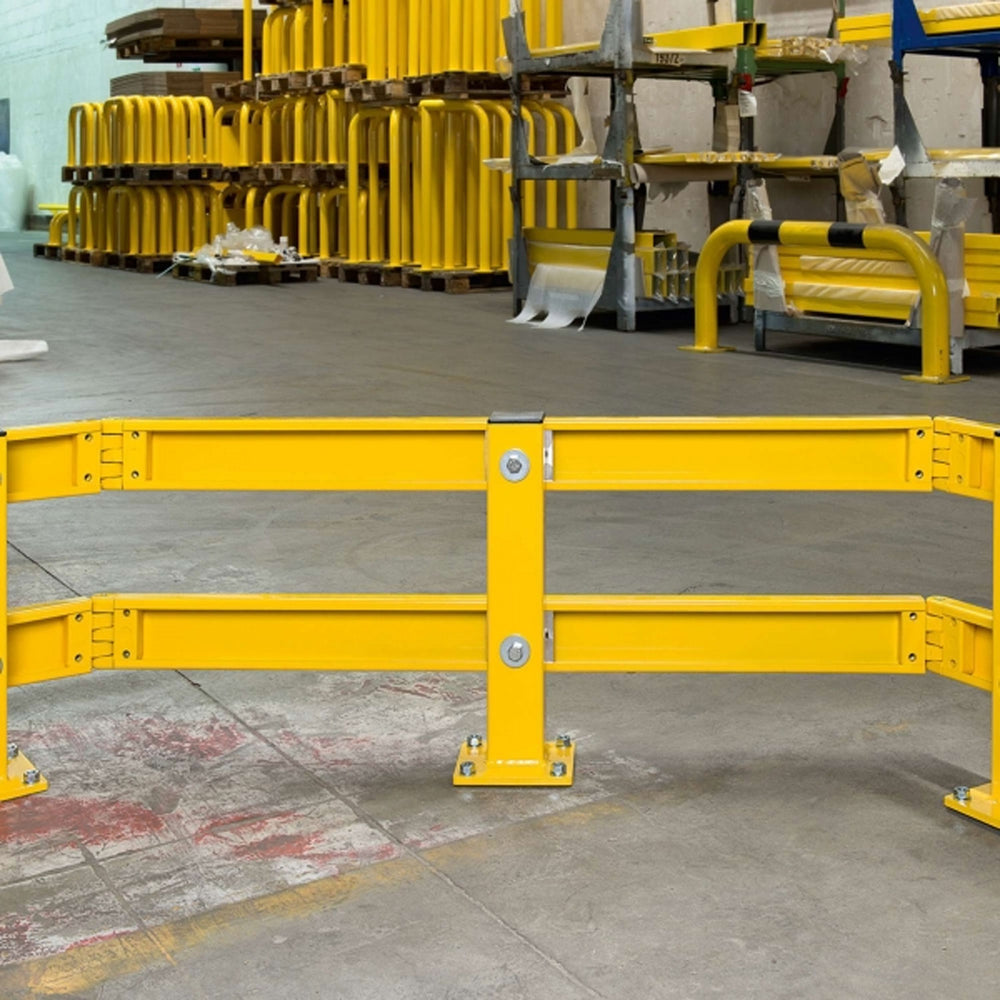 BLACK-BULL-impact-guard-rails-aluminium-hinge-section-indoor-outdoor-use-powder-coated-yellow-steel-impact-warehouse-protection-guardrail-safety-workplace-factories-parking-lots-barrier-beam-bollard-modular