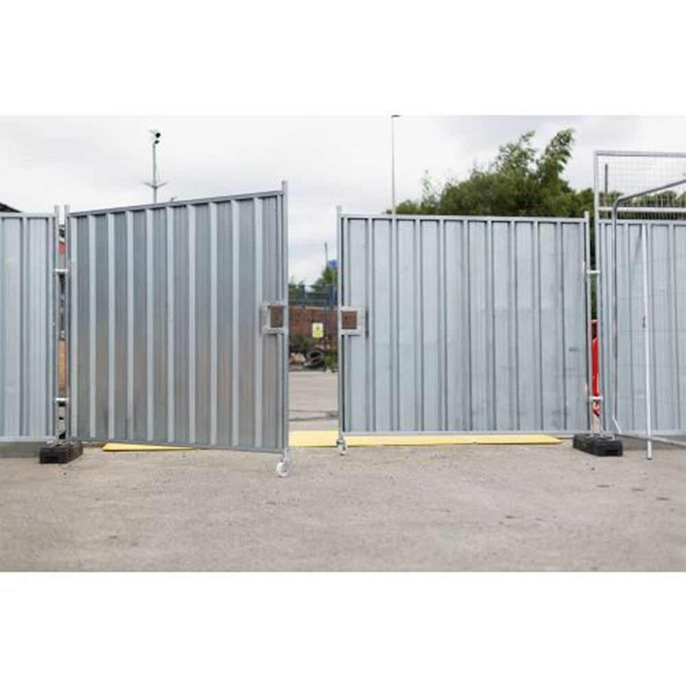 Hoarding-gate-Vehicle-access-Site-entrance-Construction-Panel-Temporary-fencing-Secure-Access-control-Portable-Perimeter-galvanised-steel