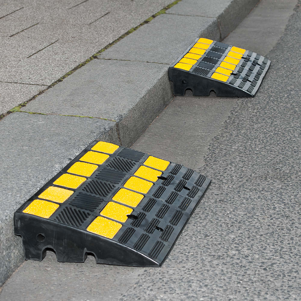 Kerb-ramp-Access-Disability-Portable-Rubber-Concrete-Threshold-Aluminum-Modular-Plastic-Pair