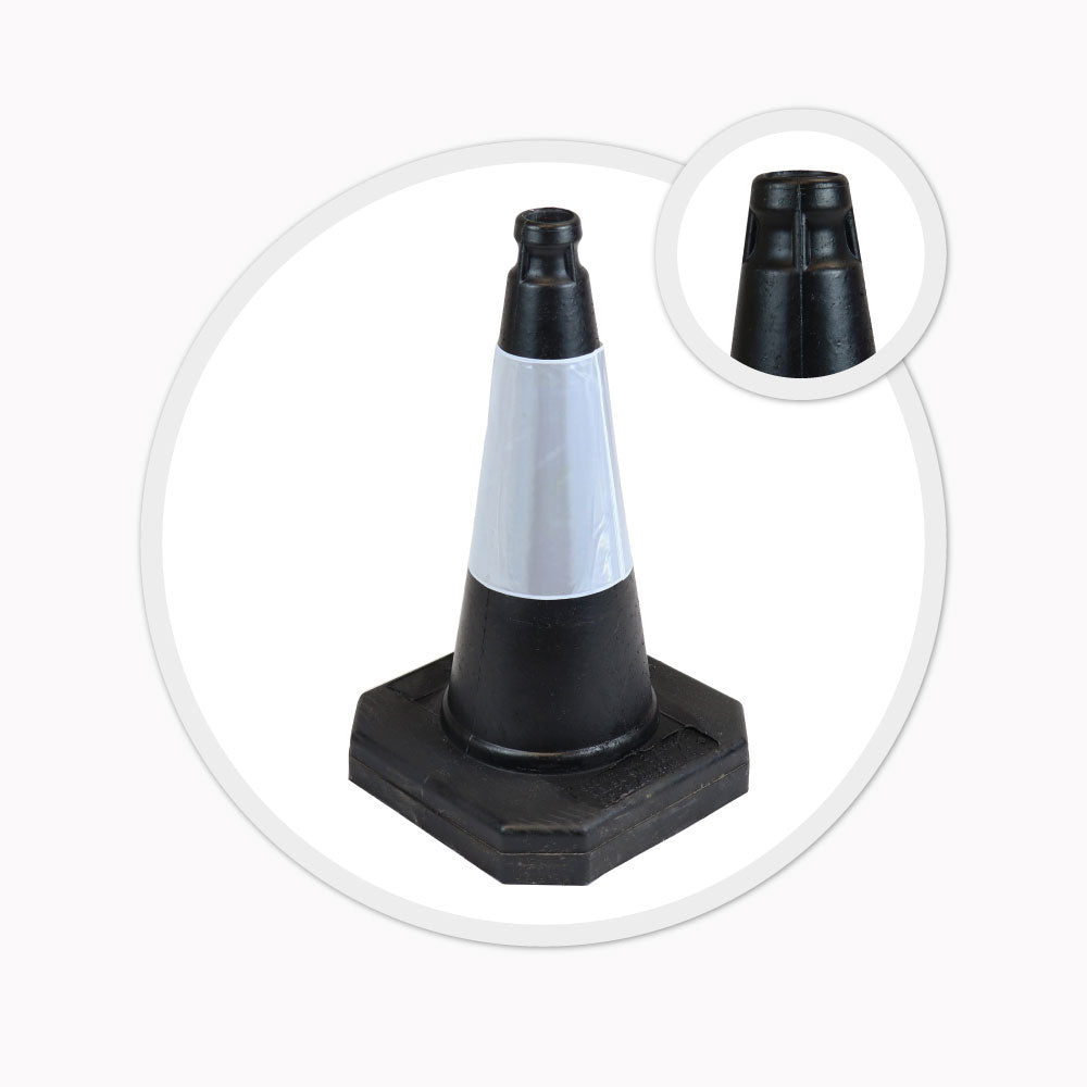 500mm road traffic cone street black 50cm safety