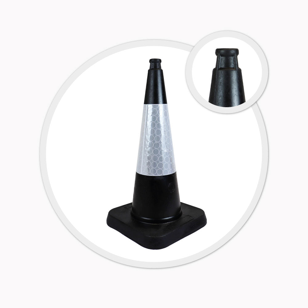 750mm road traffic cone street black 75cm safety