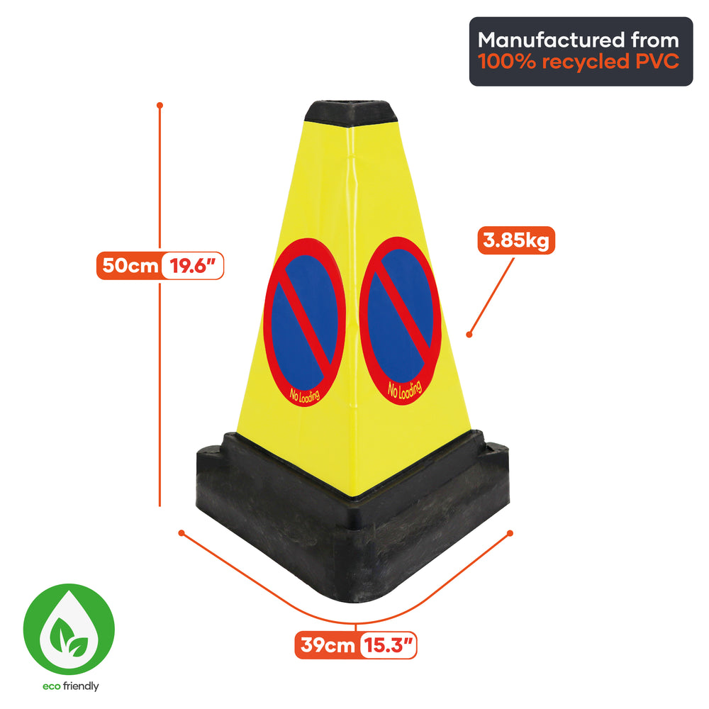 500mm 50cm triangular no loading safety road bollard cone