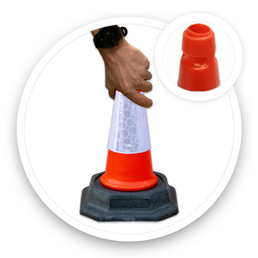 460mm 2-Piece Premium Road Cone Website Kingkone road traffic street safety highway parking school college university reflective stacking stacked orange cone cones base pvc bollard bollards red chapter 8 barrier sign signs pedestrian chain sleeve 500 750 1000 460 mm 75 50 cm
