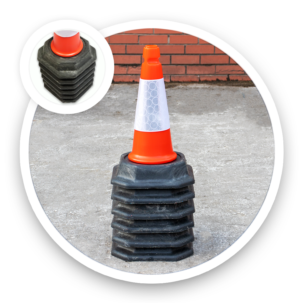 460mm 2-Piece Premium Road Cone Website Kingkone road traffic street safety highway parking school college university reflective stacking stacked orange cone cones base pvc bollard bollards red chapter 8 barrier sign signs pedestrian chain sleeve 500 750 1000 460 mm 75 50 cm
