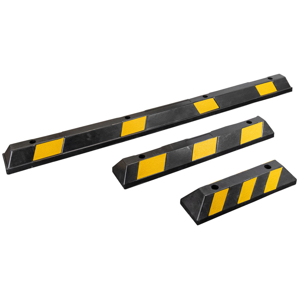 rubber-parking-wheel-stop-blocks-vehicle-stopper-barrier-curb-parking-lot-driveway-garage-tire-durable-outdoor-showroom-traffic-safety-roadside-heavy-duty-yellow-reflective