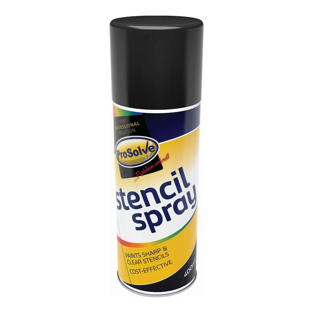 Stencil Spray: Fast-Drying Acrylic Paint Marker for Industrial Stencilling | Black Color, Non-Toxic, Lead-Free | Suitable for Interior and Exterior Use | High Pigment Content