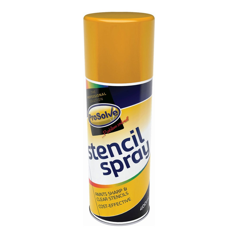 Stencil Spray: Fast-Drying Acrylic Paint Marker for Industrial Stencilling | Yellow Color, Non-Toxic, Lead-Free | Suitable for Interior and Exterior Use | High Pigment Content