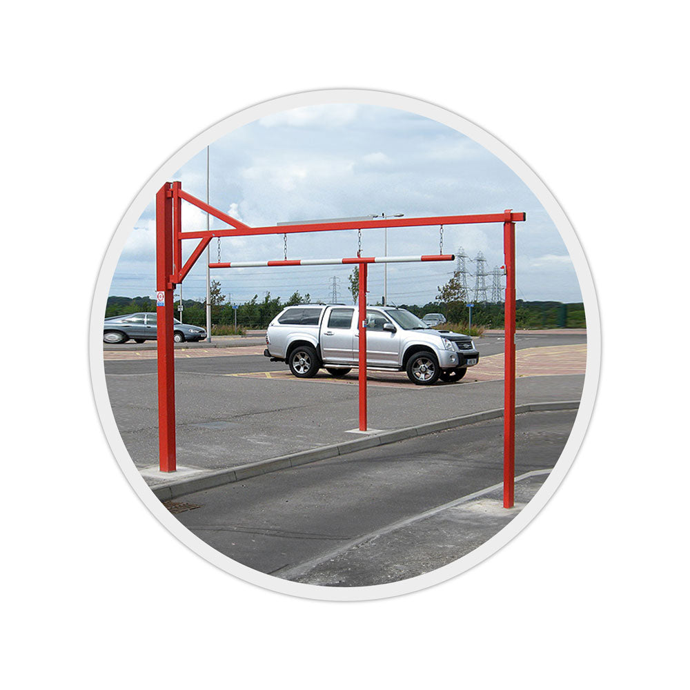 swing-opening-height-restriction-barrier-gate-access-control-limit-system-retrictive-arm-gate-security-car-clearance-adjustable-carpark-parking-lot-shopping-mall-supermarket-store