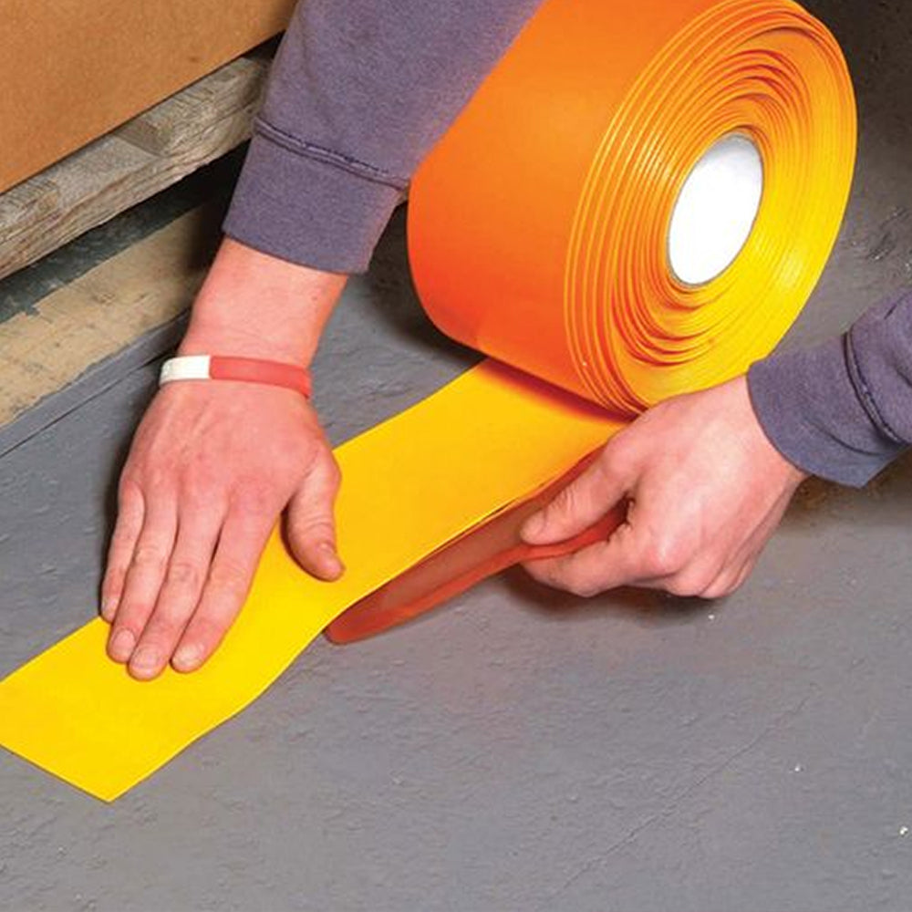 tape Forklift traffic tape Vinyl floor tape Heavy-duty marking Warehouse safety Industrial Warning High-visibility Durable Traffic control Aisle marking