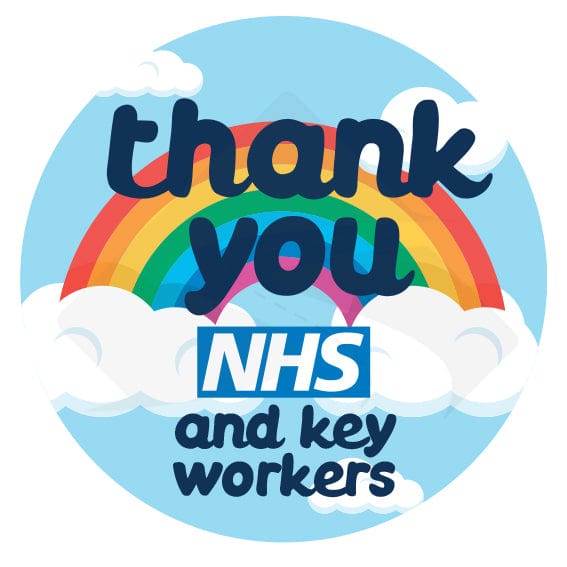 Outdoor Thankyou NHS Car Bumper Window Wheelie Bin Sticker Hospital Key Workers 