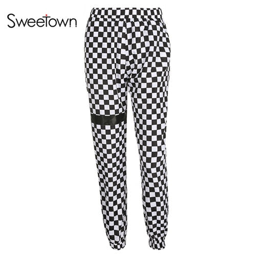 checkerboard sweatpants