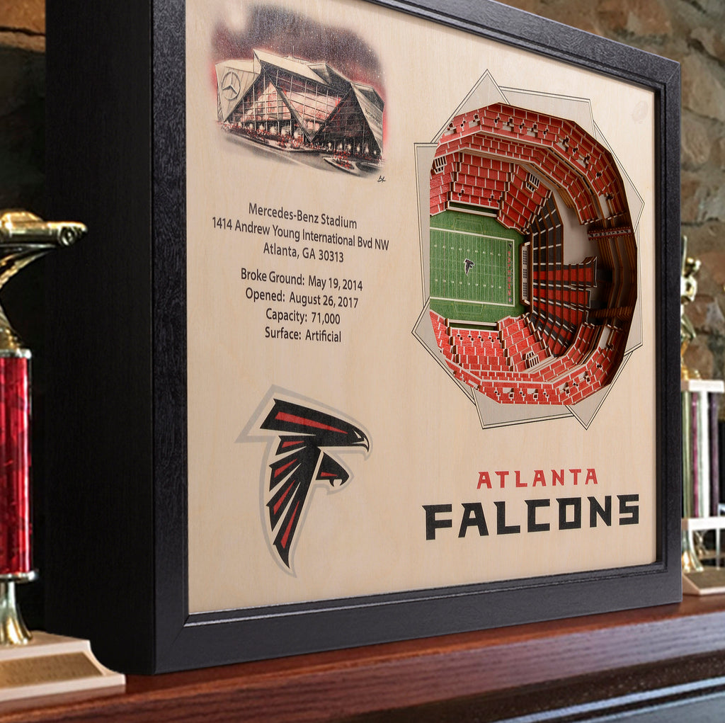 YouTheFan NFL Atlanta Falcons 6 in. x 19 in. 3D Stadium  Banner-Mercedes-Benz Stadium 0953920 - The Home Depot