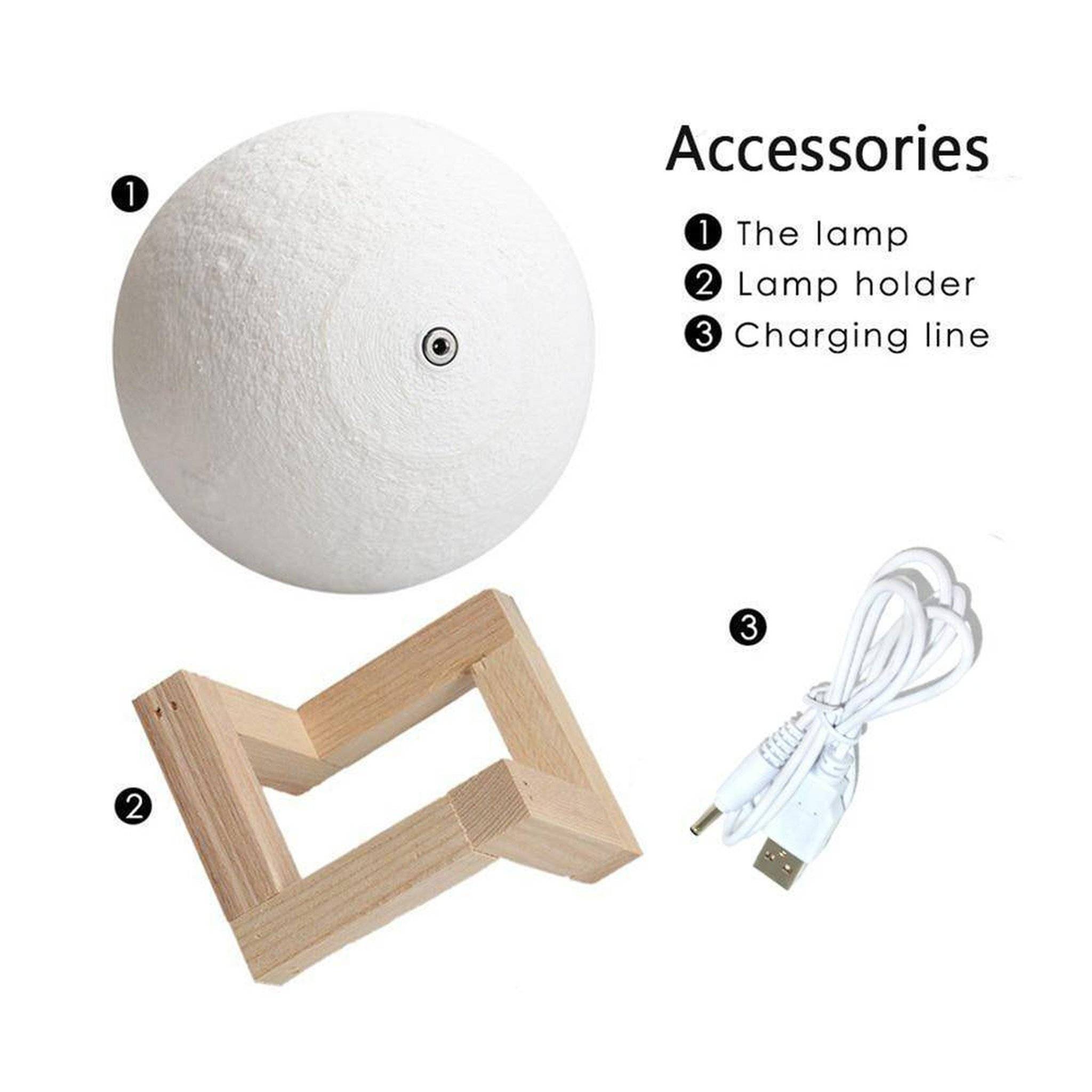 3D Rechargeable Moon Lamp Brightness Adjustable for $29.99