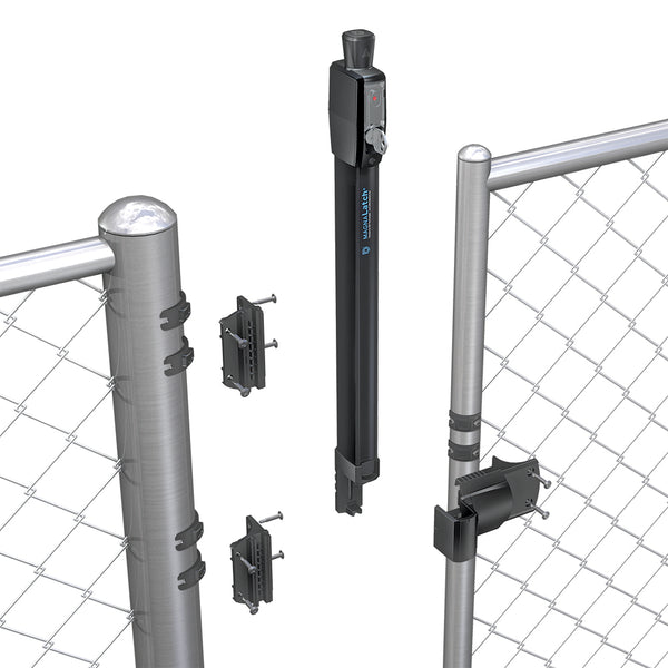 Weatherables Trident 20 Inch Tall Black Magnetic Top-Pull Pool Child Safety Gate Latch Keyed Alike TRIDENT-20-BK-KA-WEA