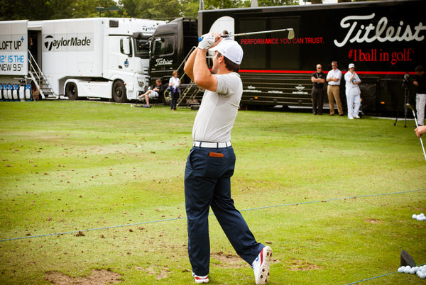 Francesco Molinari at Wentworth with his CarveOn yardage book