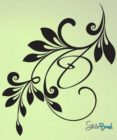 Brand Stickers on Vinyl Wall Decal Sticker Corner Swirl  621   Stickerbrand Wall Art