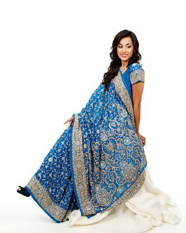 Blue Saris