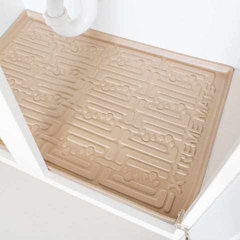 xtreme mat under sink cabinet mat shelf liner leak catcher drip saver tray