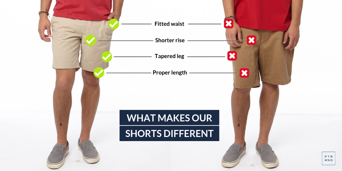 Peter Manning NYC shorts vs. other brands