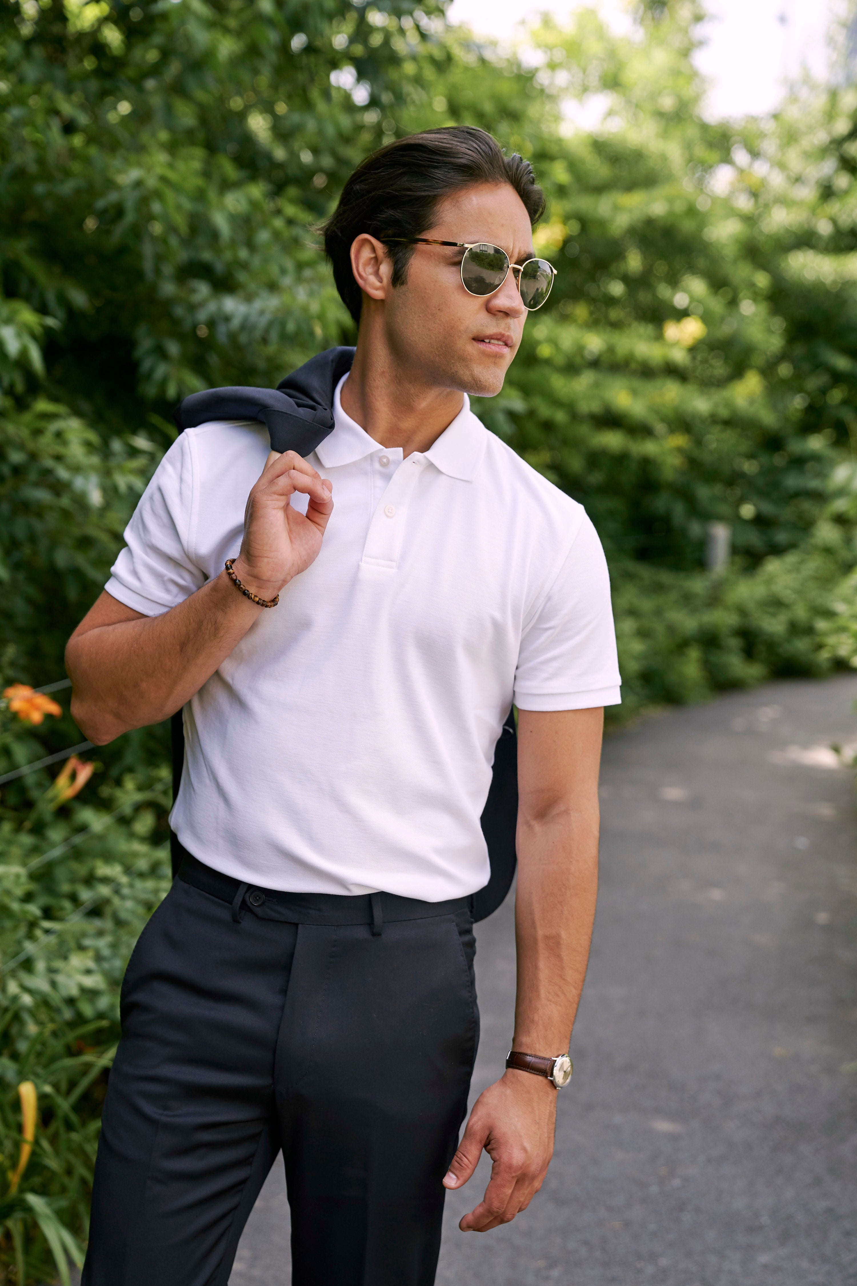Polo shirt with suit