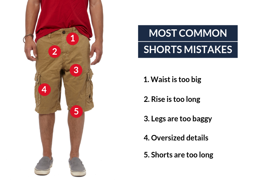 Common mistakes men make wearing shorts