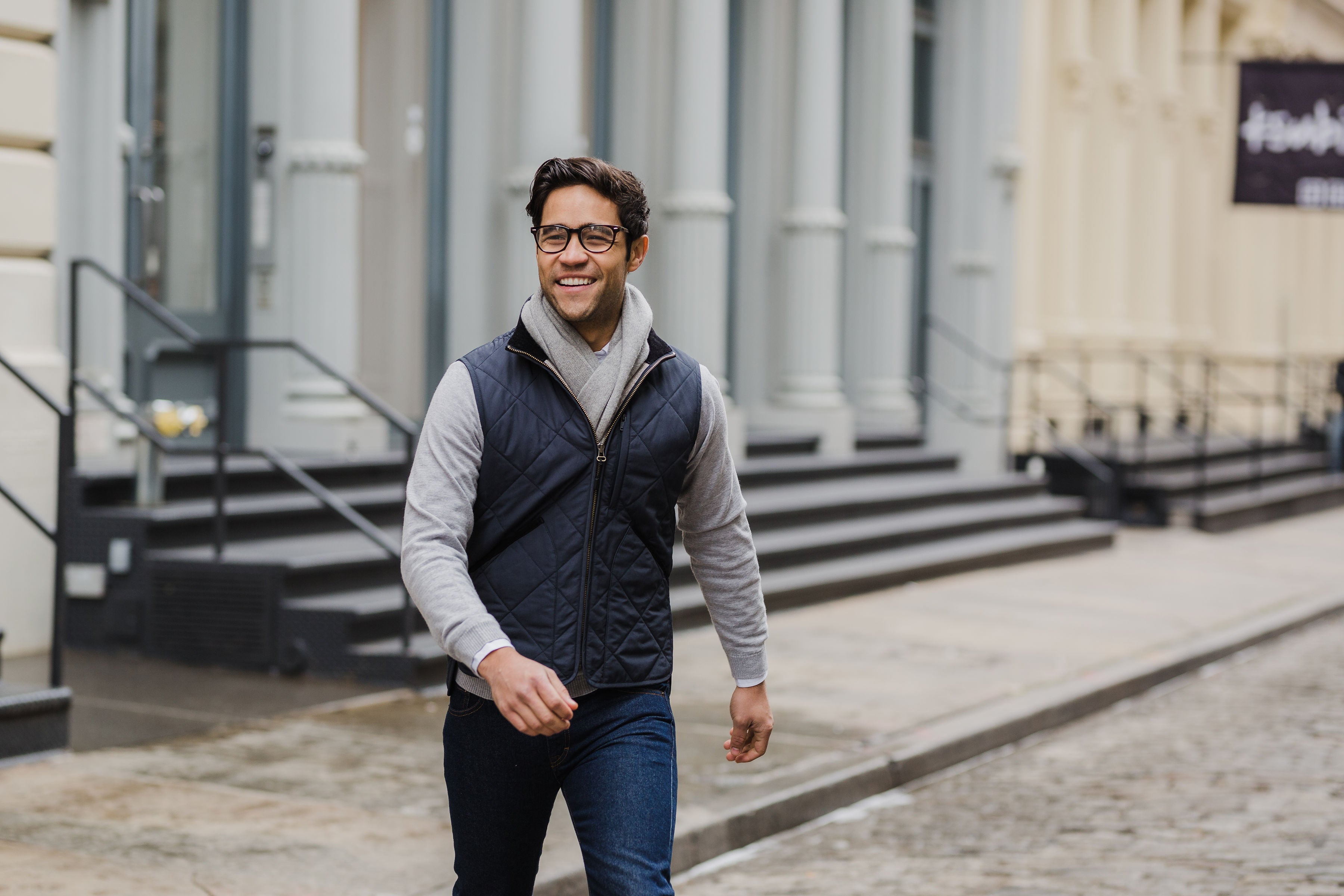 Vest with scarf