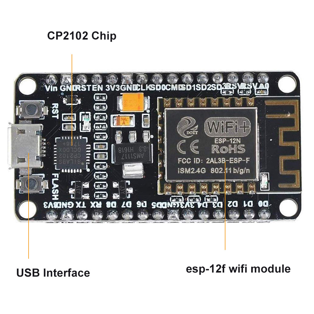 3pcs ESP8266 NodeMcu Lua CP2102 WIFI Internet Development Board Wireless Module works with Arduino IDE/Micropython 