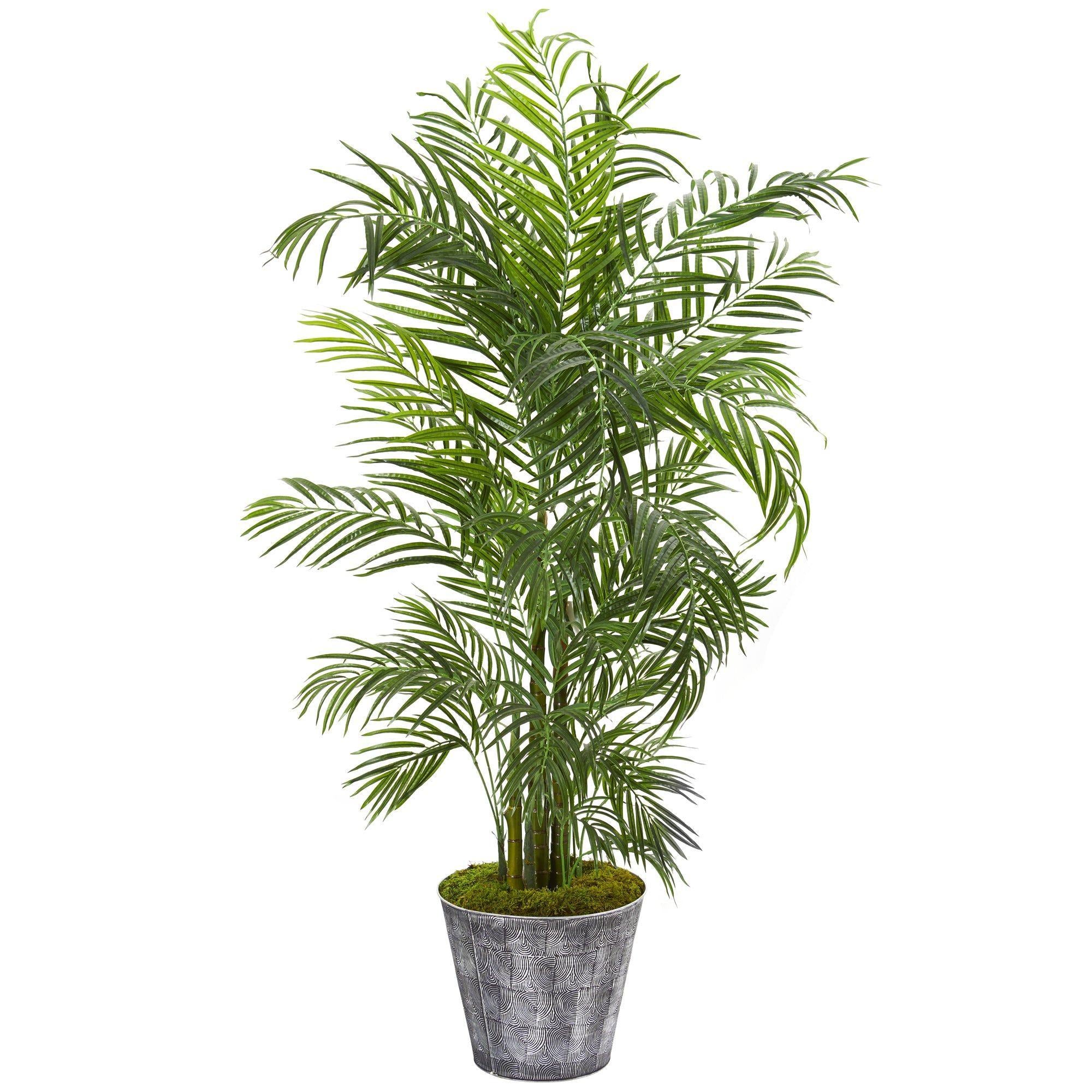 63 Areca Palm Artificial Tree in Decorative Planter UV Resistant 