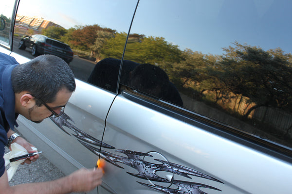 Car decal installation guide step 8