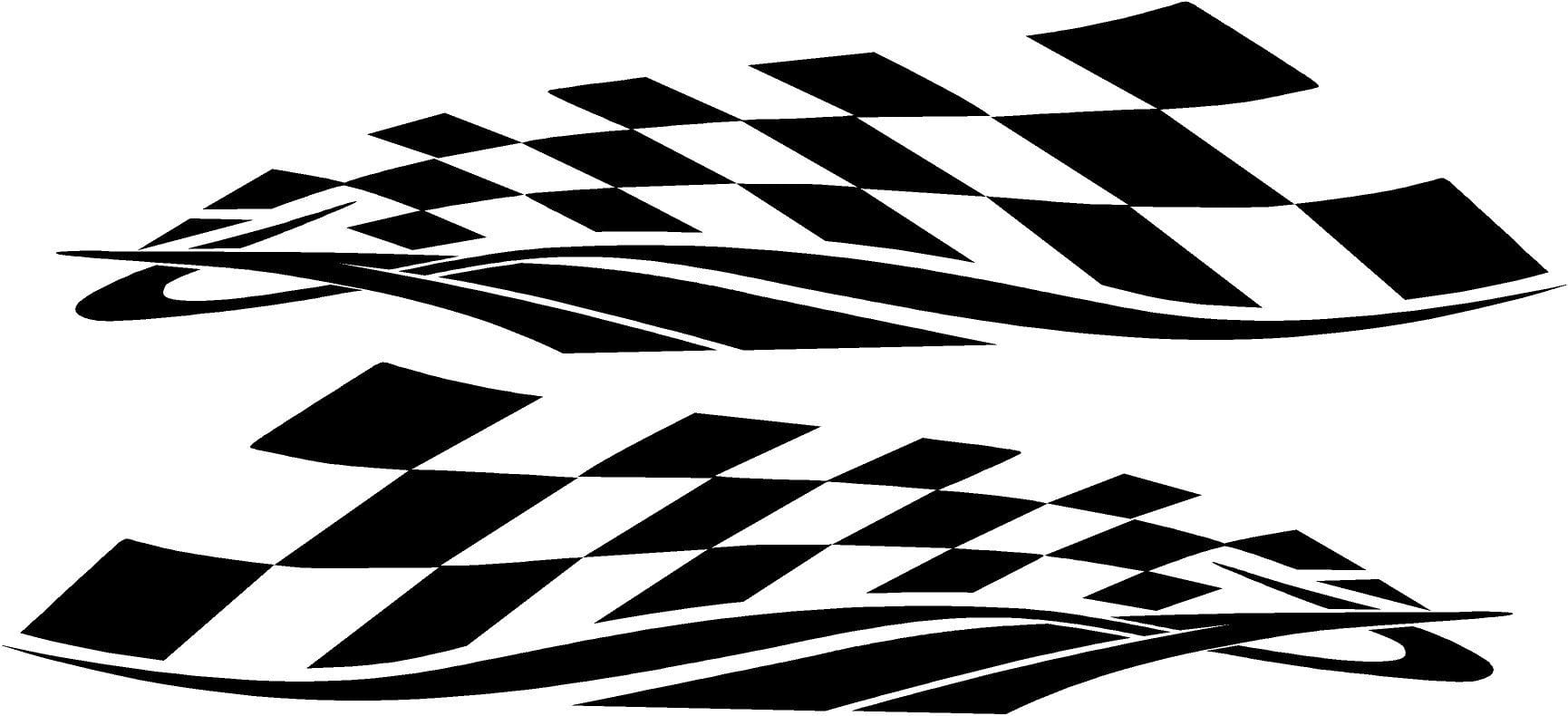 checkered flag car decals, truck vinyl racing graphics | Xtreme Digital GraphiX
