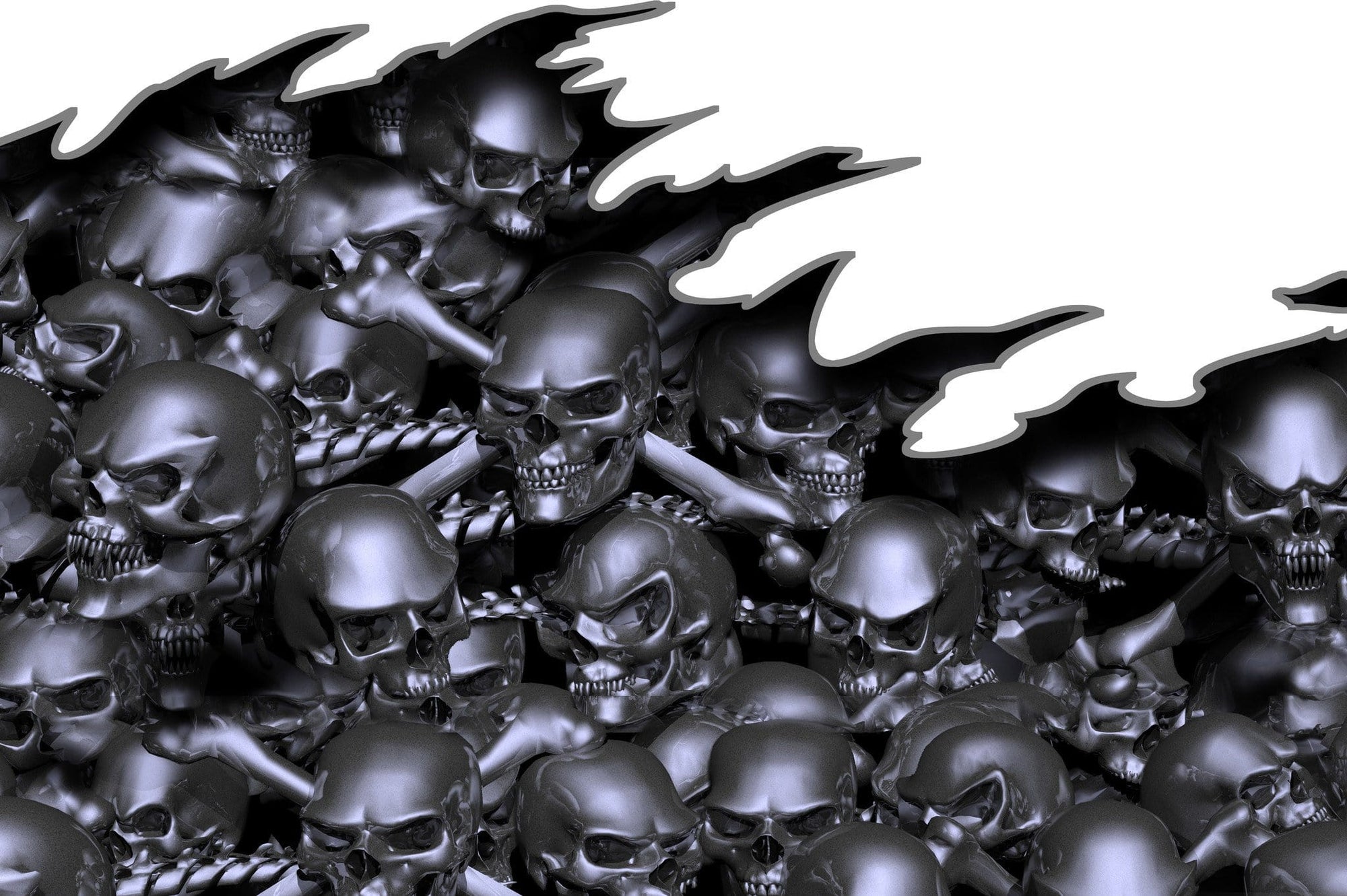 Skulls Wave Vehicle Half Wrap Xtreme Digital Graphix