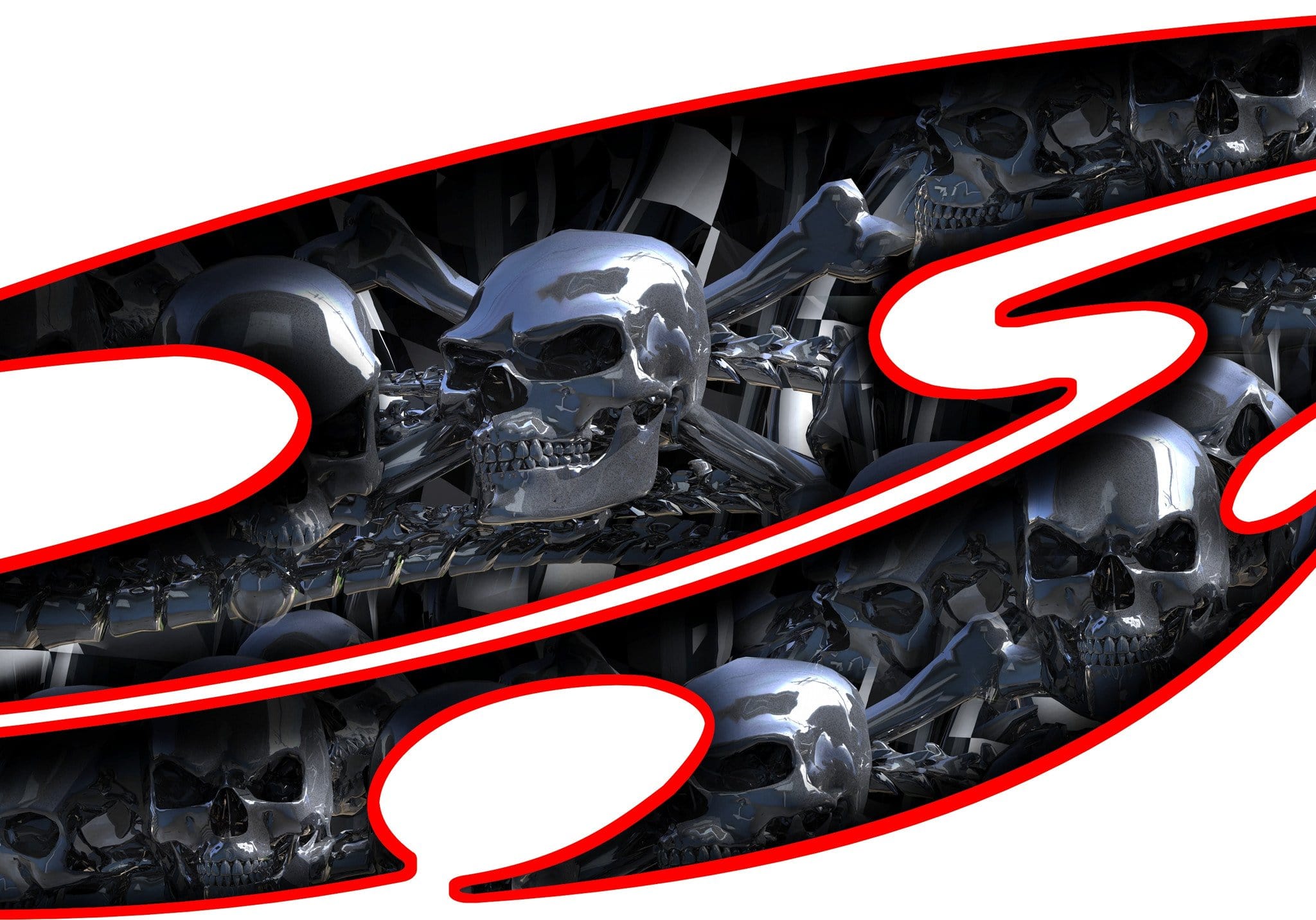 Car Skull Decals Truck Graphic Skulls Semi Chrome Skull Graphics Xtreme Digital Graphix