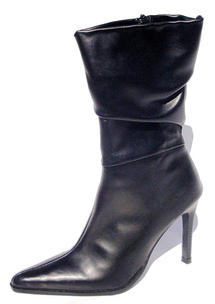 black high heel bootie