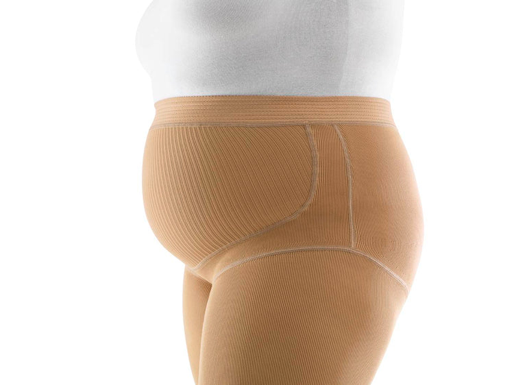 VenoTrain Micro Maternity Compression Stockings - Caramel Open Toe