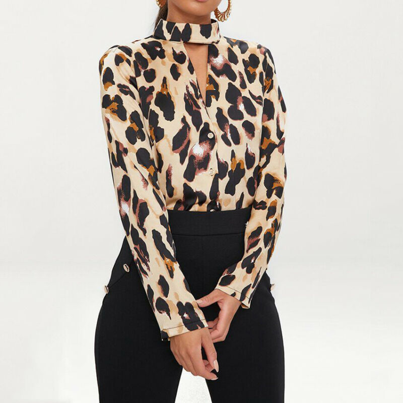 Zena Leopard Print Long Sleeve High 