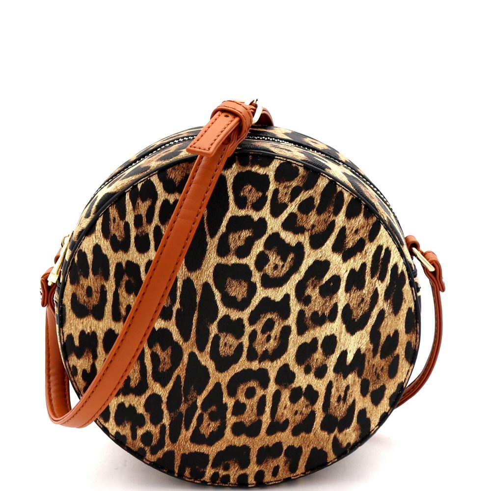 Leopard Print Round Cross Body Shoulder Bag – Trendeology