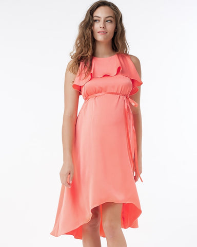 mothers en vogue maternity-dresses/cece-maternity-nursing-dress-nectarine