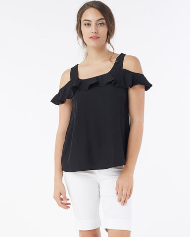 nikki-cold-shoulder-nursing-blouse-black