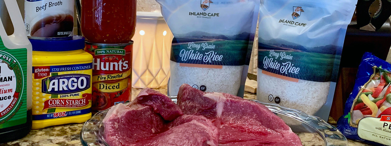 Inland Cape Rice - Peppered Steak Recipe