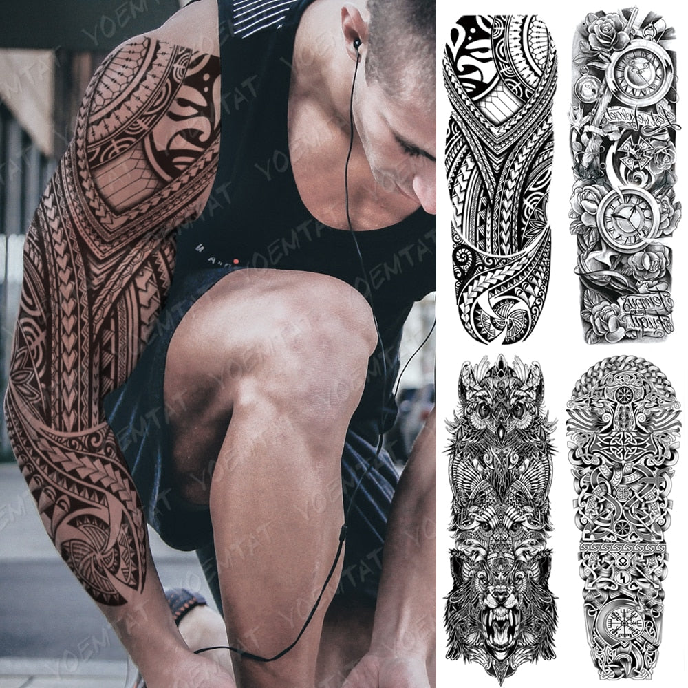Large Full Arm Sleeve Tattoos | Australian Online Gift Store Afterpay –  Woodland Gatherer