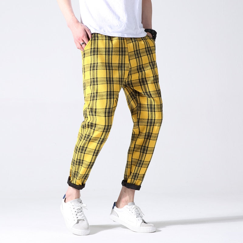 mens patchwork joggers