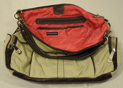 Franco Sarto Purse Linen Female Adult Satchel Beige/Brown Solid 63-612oi -- New